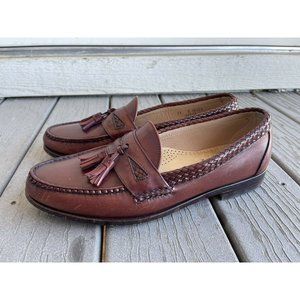 Allen Edmonds Maxfield Brown Leather Tassel Moc Toe Loafers Shoes Men's US 11 C